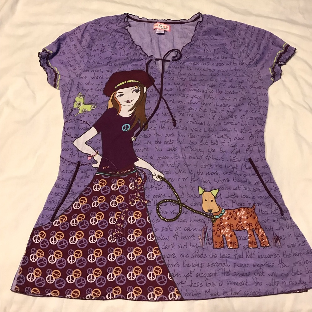 Koi scrub top